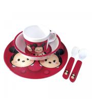 Kit Refeição Infantil Mickey e Minnie Vermelho Tsum Tsu