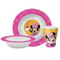 Kit Refeição Infantil Minnie Disney 3 Peças Prato, Tigela e Copo Melamina - Tuut Kit Refeição Infantil Minnie Disney 3 Peças Prato, Tigela e Copo Melamina - Tuut