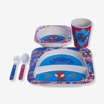 Kit Refeição Infantil Spider Man 5 Pecas Zona Criativa