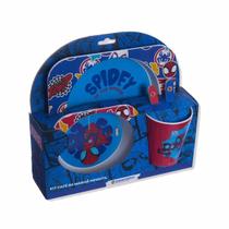 Kit Refeição Infantil Spider Man 5 Peças Zona Criativa