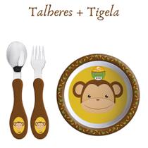 Kit Refeição Infantil Tigela + Talheres Papinha bebê