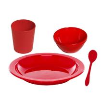 Kit Refeição Infantil Vermelho Tropical Vem