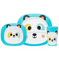 Kit Refeição Introdução Alimentar Prato Copo Talher E Pratinho Infantil Bebê Buba Zoo