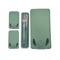 Kit Refeição Pote Marmita Porta Talheres Disney 7 Peças