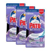 Kit Refil 18 Discos Gel Adesivo Sanitário Pato Lavanda 38g