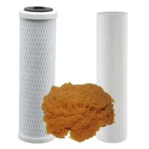 Kit Refil 3 Estágios Deionizador 10" Reposição - Resina Mista