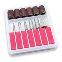 Kit Refil 6 Brocas + 6 Lixas Para Lixadeira Elétrica Unhas Kit Refil 6 Brocas + 6 Lixas Para Lixadeira Elétrica Unhas