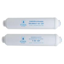 Kit Refil Alcalinizante + Carvão em Linha 1/4 para Filtros