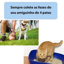 Kit Refil Cata Caca 6 Rolos Saquinho Coletar Coco Fezes Cães Gatos
