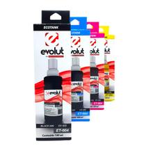 Kit Refil de Tinta Compatível com Ecotank L355 L375 L395 4 Cores