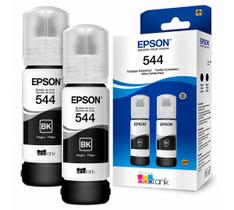 Kit Refil de Tinta Epson 544, 2 Unidades Pretas, 65 ml, para L3110/L3150