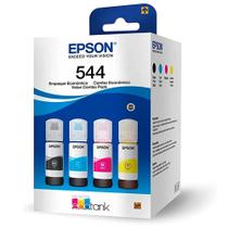 Kit Refil de tinta Epson com 4 garrafas Preto, Amarelo, Ciano e Magenta T544520
