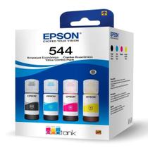 Kit Refil de Tinta Epson T544, 4 Cores, Preto/Amarelo/Ciano/Magenta Kit Refil de Tinta Epson T544, 4 Cores, Preto/Amarelo/Ciano/Magenta