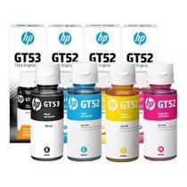 Kit refil de tinta hp gt53 preto gt52 amarelo gt52 ciano gt52 magenta