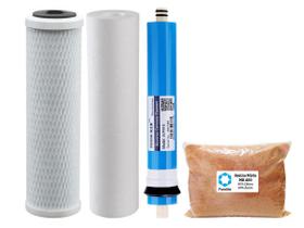 Kit Refil Deionizador Osmose Membrana 100gpd Resina Mb400 Kit Refil Deionizador Osmose Membrana 100gpd Resina Mb400