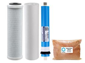 Kit Refil Deionizador Osmose Membrana 50gpd Resina Mb475