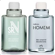 KIT Refil Desodorante Corporal Antitranspirante SR N Masculino 100mL + Refil Natura Homem 100mL