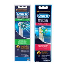 Kit Refil Escova Elétrica Oral-B Floss Action 2 unidades + Cross Action com 2 unidades