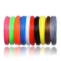 Kit refil filamento pla 10 cores caneta 3d - 50 metros