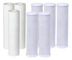 Kit Refil Filtro 5 Carbon Block + 3 Polipropileno Liso Branco Kit Refil Filtro 5 Carbon Block + 3 Polipropileno Liso Branco
