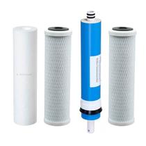 Kit Refil Filtro Osmose Reversa Consumo 100gpd 4 Estágios