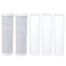 Kit Refil Filtro Polipropileno + Carbon Block 9 3/4 Branco Kit Refil Filtro Polipropileno + Carbon Block 9 3/4 Branco