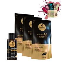 Kit Refil Haskell Cavalo Forte Sh Cond Masc 250ml/g+complexo