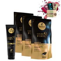 Kit Refil Haskell Cavalo Forte Sh Cond Masc 250ml/g + Leave