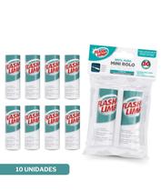 Kit Refil Mini Rolo Adesivo 10 pçs 30 Folhas Cada Flash Limp