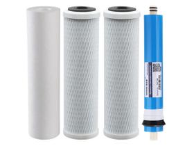 Kit Refil Osmose Reversa Consumo 390 l/dia Membrana 100gpd