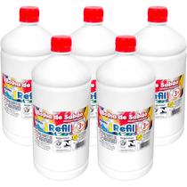 Kit Refil Para Bolha De Sabão Líquido Bubble Com 5 Litros Brasilflex