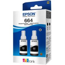 Kit Refil para Tanque de Tinta Epson Preto 2 Unidades 70ml T664