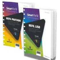 Kit Refil Pautado e Liso o7908428803636ara Caderno Inteligente - 200 folhas grandep Kit Refil Pautado e Liso o7908428803636ara Caderno Inteligente - 200 folhas grandep
