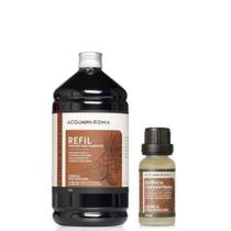 Kit Refil Perfume para Ambientes+Essência Acqua Aroma Cedro e Noz Moscada Kit Refil Perfume para Ambientes+Essência Acqua Aroma Cedro e Noz Moscada