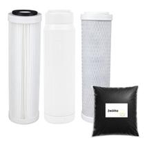 Kit Refil Reposição Poço Artesiano Tira Ferro Zeólita Carvão