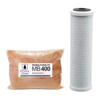 Kit Refil Resina Mista Mb400 400g + Carvão Block