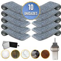 Kit Refil Rodo Mop Esfregão Piso Absorve Líquidos Lavável Tira Poeira Pelos 10_20_30 Unidades