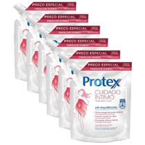 Kit Refil Sabonete Íntimo Líquido Protex Delicate Care 140ml com 6 unidades