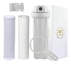 Kit Refis Filtro 9.3/4 Carvão Ativado Polipropileno Carcaça Branco Kit Refis Filtro 9.3/4 Carvão Ativado Polipropileno Carcaça Branco