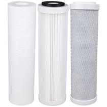 Kit Refis Polipropileno Plissado Lavável Carvão Ativado Cor Branco Kit Refis Polipropileno Plissado Lavável Carvão Ativado Cor Branco