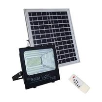 Kit Refletor 100W + Painel Solar Led Branco Frio IP66