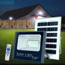 Kit Refletor 350W Placa Solar Branco Frio 6500K IP67 Placa Solar Holofote Quintal Externo Kit Refletor 350W Placa Solar Branco Frio 6500K IP67 Placa Solar Holofote Quintal Externo