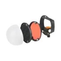 Kit Refletor De Filtro De Bola Difusor Honeycomb Para Flash GODOX YONGNUO AK-R1 S-R1 Acessórios