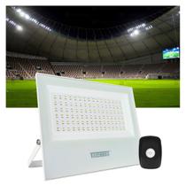 Kit Refletor LED Taschibra TR 100 Branco + Sensor de Movimento com Fotocélula Qualitronix QA26M
