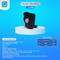 Kit Refletor LED Taschibra TR 200 Preto + Sensor de Movimento com Fotocélula Qualitronix QA26M Kit Refletor LED Taschibra TR 200 Preto + Sensor de Movimento com Fotocélula Qualitronix QA26M