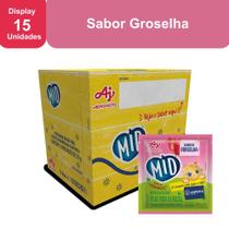 Kit Refresco em Pó MID Sabor Groselha Com 15 Unidades de 20g