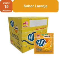 Kit Refresco em Pó MID Sabor Laranja Com 15 Unidades de 20g