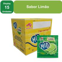 Kit Refresco em Pó MID Sabor Limão Com 15 Unidades de 20g