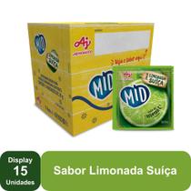 Kit Refresco em Pó MID Sabor Limonada Suíça Com 15 Unidades de 20g