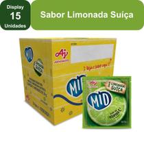 Kit Refresco em Pó MID Sabor Limonada Suíça Com 15 Unidades de 20g
